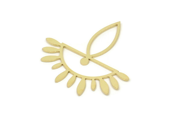 Brass Charm, Raw Brass Marquise Charms, Charm Pendants, Sun Charms, Findings (29x30x0.60mm) SMP2482