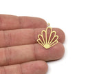 Brass Leaf Charm, 6 Raw Brass Leaf Charms With 1 Loop, Charm Pendants (32x20x0.60mm) A5047 A5504