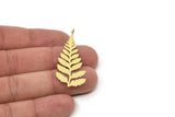 Brass Leaf Charm, 4 Raw Brass Leaf Charms With 1 Loop, Charm Earrings (48.5x20x0.80mm) SMP1203 A5792 A5550