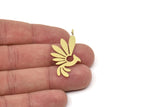 Brass Bird Charm, 4 Raw Brass Phoenix Charms With 1 Loop, Findings (40x21x0.60mm) SMP0316 A2682 A5332