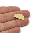 Semi Circle Blank, Raw Brass Half Moon Blanks, Stamping Blanks, Findings (12.5x25x0.40mm) SMP2548
