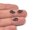 Siyah Papağan Tokası, 6 Oksitlenmiş Siyah Pirinç Istakoz Pençesi Tokası (11x6mm) D1509