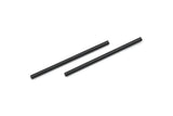Black Plain Tubes, 24 Oxidized Black Brass Tube Beads (2x40mm) Bs 1435 S002