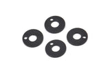 Siyah Daire Charm, 1 Delikli 24 Oksitlenmiş Siyah Pirinç Daire Charm, Bulgular (10x0,80 mm) M038