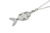 Steel Fish Charm, Stainless Steel Fish Charm With Holes, Connector Parts, Fish Dangle, Fish Findings (39x17x0.80mm) SMP2549