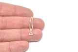 Brass Fish Charm, Raw Brass Fish Charms, Findings (20/25/30/40x0.60mm) SMP2494