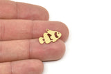 Brass Fish Charm, Raw Brass Fish Charms With 1 Loop, Clown Fish Findings, Tropical Fish Charm (13/19/24x0.60mm) SMP2495