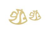 Brass Fish Charm, Raw Brass Fish Charms With 1 Loop, Fish Findings, Tropical Fish Charm (20/30x0.60mm) SMP2497