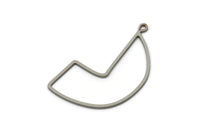 Steel Irregular Charm, Stainless Steel Irregular Shaped Charms With 1 Loop, Findings (28.5x18.5x0.80mm) SMP2573