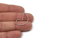 Steel Irregular Charm, Stainless Steel Irregular Shaped Charms With 1 Loop, Findings (28.5x18.5x0.80mm) SMP2573