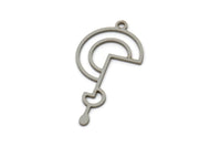 Steel Irregular Charm, Stainless Steel Irregular Shaped Charms With 1 Loop, Findings (30x15x0.80mm) SMP2574