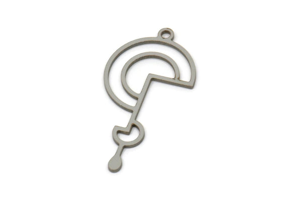 Steel Irregular Charm, Stainless Steel Irregular Shaped Charms With 1 Loop, Findings (30x15x0.80mm) SMP2574
