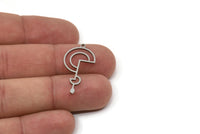 Steel Irregular Charm, Stainless Steel Irregular Shaped Charms With 1 Loop, Findings (30x15x0.80mm) SMP2574