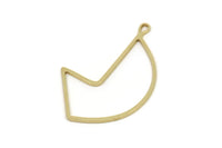 Brass Irregular Charm, Raw Brass Irregular Shaped Charms With 1 Loop, Findings (30x20x0.80mm) SMP2575