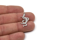 Steel Moon Charm, Stainless Steel Snake Charms With 1 Loop, Crescent Moon Charms, Findings (30x15x0.80mm) SMP2599