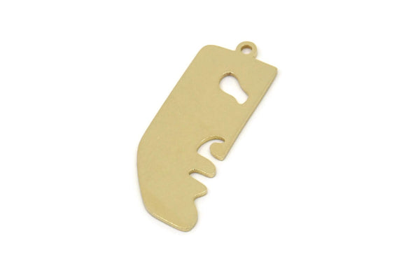Brass Face Charm, Raw Brass Face Charms With 1 Loop, Face Shaped Jewelry, Findings (30x12x0.80mm) SMP2602