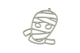 Steel Mummy Charm, Stainless Steel Mummy Shaped Charms With 1 Loop, Earring Charm Findings (38x30x0.80mm) SMP2511