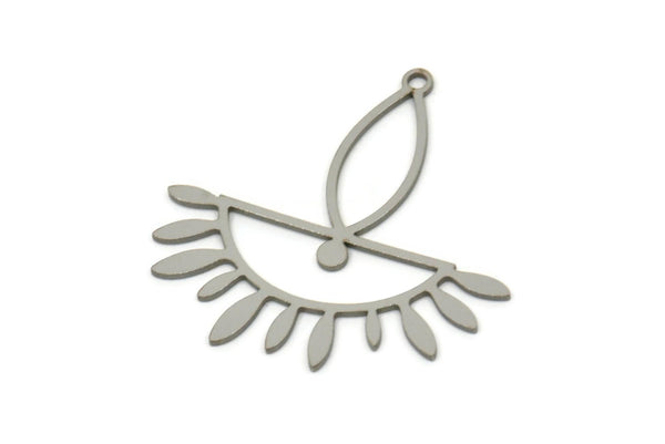 Steel Ethnic Charm, Stainless Steel Ethnic Motif Charms With 1 Loop, Earring Charms (30x30x0.80mm) SMP2517