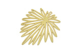 Brass Leaf Charm, Raw Brass Leaf Charms With 1 Loop, Leaf Earrings, Fringe Charm (40x35x0.60mm) SMP2520