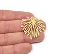Brass Leaf Charm, Raw Brass Leaf Charms With 1 Loop, Leaf Earrings, Fringe Charm (40x35x0.60mm) SMP2520