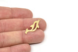 Brass Dolphin Charm, Raw Brass Dolphin Shaped Charms With 1 Loop, Earring Charm, Findings (30x10x0.60mm) SMP2529