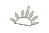 Steel Flower Charm, Stainless Steel Flower Charms With 1 Loop, Earring Charm, Findings (23x30x0.80mm) SMP2537