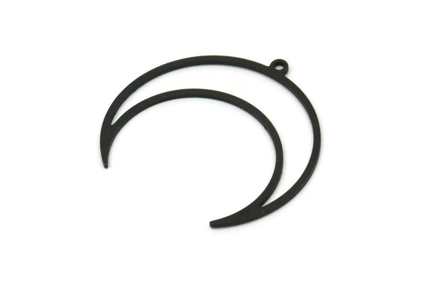 Siyah Ay Tılsımı, 1 Döngülü 12 Oksitlenmiş Siyah Hilal Tılsımı, Bulgular (30x10x0,80 mm) SMP0072 A6282 Q0291