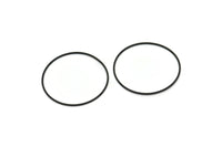 35mm Circle Connector, 24 Oxidized Black Circle Connectors, Findings (35x0.80mm) A6262