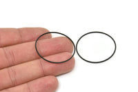 35mm Circle Connector, 24 Oxidized Black Circle Connectors, Findings (35x0.80mm) A6262