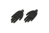 Siyah El Tılsımı, 1 Halkalı 4 Oksitlenmiş Siyah El Tılsımı, Bulgular (19x9x1,2 mm) N1232