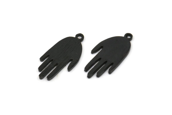 Siyah El Tılsımı, 1 Halkalı 4 Oksitlenmiş Siyah El Tılsımı, Bulgular (19x9x1,2 mm) N1232
