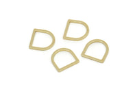 D Şekilli Yüzükler, Ham Pirinç D Şekilli Tılsımlar, Bağlantı Parçaları, Geometrik Bulgular (10x10x1mm) A5846