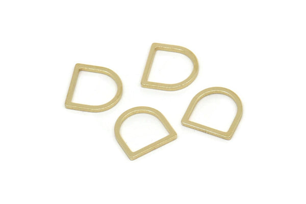 D Şekilli Yüzükler, Ham Pirinç D Şekilli Tılsımlar, Bağlantı Parçaları, Geometrik Bulgular (10x10x1mm) A5846
