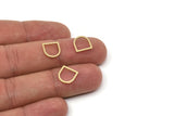 D Şekilli Yüzükler, Ham Pirinç D Şekilli Tılsımlar, Bağlantı Parçaları, Geometrik Bulgular (10x10x1mm) A5846