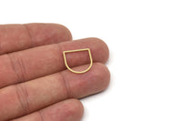 D Şekilli Yüzükler, Ham Pirinç D Şekilli Tılsımlar, Bağlantı Parçaları, Geometrik Bulgular (16x16x1mm) A5915