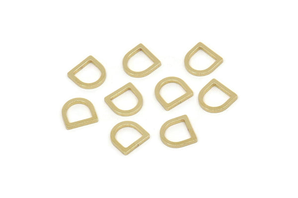 D Şekilli Yüzükler, Ham Pirinç D Şekilli Tılsımlar, Bağlantı Parçaları, Geometrik Bulgular (7x7x1mm) A5882