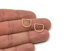 D Şekilli Yüzükler, Ham Pirinç D Şekilli Tılsımlar, Bağlantı Parçaları, Geometrik Bulgular (13x13x1mm) A5917