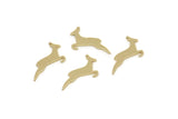Brass Gazelle Blank, Raw Brass Tiny Gazelle Blanks, Blanks For Stud, Animal Jewelry Findings (8.5x15x0.80mm) SMP2544
