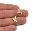 Brass Hummingbird Blank, Raw Brass Tiny Hummingbird Blanks, Blanks For Stud, Animal Jewelry Findings (15x13x0.80mm) SMP2545