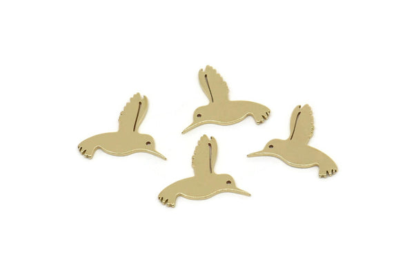 Brass Hummingbird Blank, Raw Brass Tiny Hummingbird Blanks, Blanks For Stud, Animal Jewelry Findings (15x13x0.80mm) SMP2545