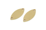 Brass Marquise Charm, Raw Brass Oval Shaped Charms With 2 Holes (18x8x1mm) A5763