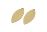Brass Marquise Charm, Raw Brass Oval Shaped Charms With 1 Hole (18x8x1mm) A5500