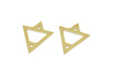 Brass Triangle Charm, Raw Brass Triangle Shaped Charms, Geometric Findings (14x12x0.40mm) A5529