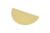 Semi Circle Blank, Raw Brass Half Moon Blanks, Stamping Blanks, Findings (12.5x25x0.40mm) SMP2548