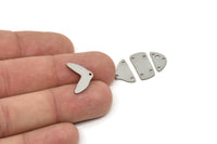 Steel Fish Charm, Stainless Steel Fish Charm With Holes, Connector Parts, Fish Dangle, Fish Findings (39x17x0.80mm) SMP2549