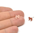 Copper Earring, 8 Raw Copper Quotation Marks Stud Earrings (7x9x0.80mm) M02332 Y218