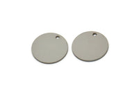 Steel Round Charm, Stainless Steel Round Charms With 1 Hole, Geometric Findings (13x0.80mm) SMP2568