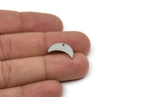 Steel Moon Charm, Stainless Steel Crescent Moon Charms With 1 Hole, Blanks, Findings (10x17x0.80mm) SMP2569