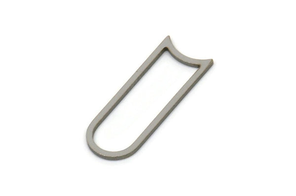 Steel D Shape Charm, Stainless Steel D Shape Charms, Connector Findings (19x7x0.80mm) SMP2570