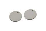 Steel Round Charm, Stainless Steel Round Charms With 1 Hole, Geometric Findings (12x0.80mm) SMP2571